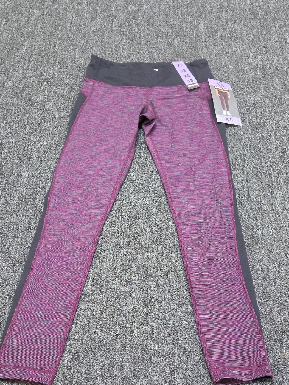 (#1) Kirkland Women's Purple Active Leggings with Black Waistband